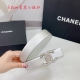 3.0Cm Chanel Belt, Genuine Leather With Double-Sided Color Options, Length: .75,