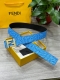 Fendl Fendi, Same As In-Store, 40Mm Wide, Custom-Made Sky Blue Ffvertigo Pattern