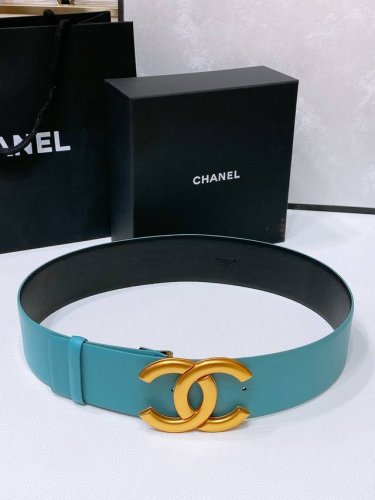 chanel Vintage Gold Buckle Calfskin Belt Simple Classic Soft Hand Feel 5.5Cm