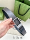Width 3.8 Cm Gucci Double-Sided Belt, One Side Features Gucci Signature Leather,