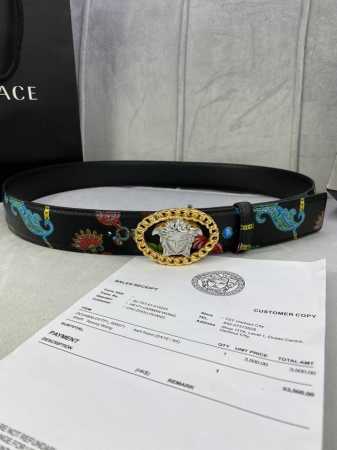 Width 4.0 Cm Versace This Palazzo Belt Is Crafted From Genuine Leather And Adorn - Click Image to Close