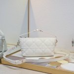 Diortravel Nomad Clutch White Calfskin Oversized Cannage Designed by Maria Grazi