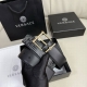 Versace, 4.0cm wide Medusa Heritage belt. Black, calfskin, engraved logo, Medus