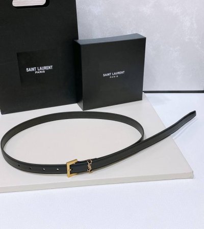 Yang Shulin Salnt.Laurent.Paris. Le Cassandre sheepskin grain leather belt Belt