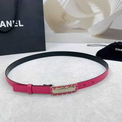 2.0 Cm Chanel Belt, Double-Sided Top-Grain Leather, Length: 75, 80, 85, 90, 95,