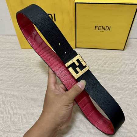 Image Packaging Fendl 40mm wide double-sided original calfskin with single ruthe - Click Image to Close