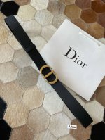 Dior Dior Women's Leather Montaigne Belt Gold Label, a must-have item for elegan
