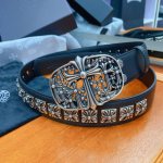 Chrome Hearts Tomb Boutique Belt (Detachable), pure copper-plated silver hardwa