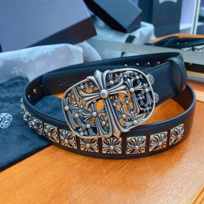 Chrome Hearts Tomb Boutique Belt (Detachable), pure copper-plated silver hardwa