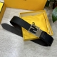 fendl Fendi Width 38Mm Men's Casual Belt Made Of Double-Sided First-Layer Cal