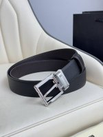 Montblanc 3.5cm wide, made of top-grain cowhide, premium pin buckle, customizabl