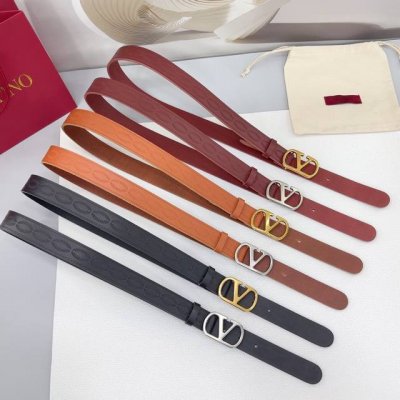3.0 Cm Valentino Belt, Double-Sided Full-Grain Leather, Length: .75, .80, .85, .