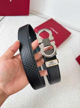 Product Name: Ferragamo Belt, Original Single Belt Model: Hook, Classic Buckle M - Click Image to Close