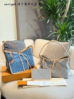 Blue and gray Lv's new denim Carryall is too top The gray denim Carryall was jus