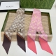 Horsebit Gucci Twilly scarf Gg letter style is classic, slender, with sharp corn