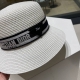 dior New Style Webbing Straw Hat, Simple And Elegant, All-Match Single Produc