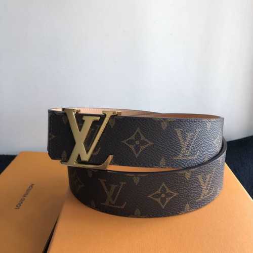 original single-LV Louis Vuitton iconic letter metal buckle with classic checker
