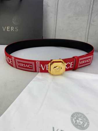 Special Width 4.0 Cm Versace This Two-Sided Belt Features A Top-Grain Leather Ba - Click Image to Close