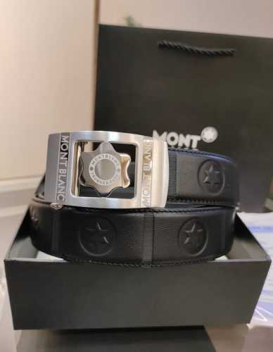 Montblanc Men's Automatic Belt - Width 34Mm Fine Steel Buckle, Finely Crafted, S