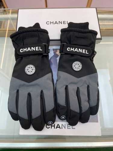Chanel New Men's Ski Gloves, Warm and Comfortable, Size: One Size