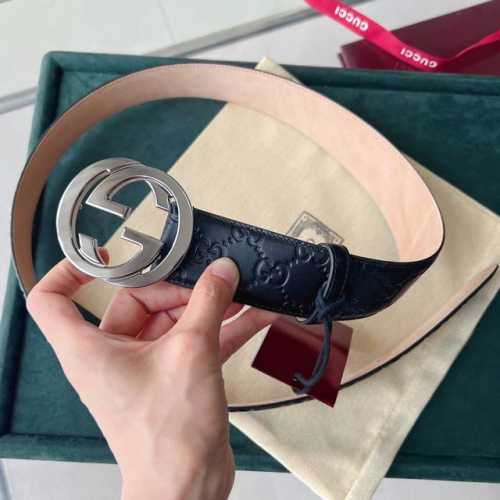 Special Interlocking Double G Buckle Belt, Crafted From Gucci Signature Calf Lea