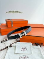 Classic Mini H belt with exquisite hardware and imported Epsom leather, 24mm wid