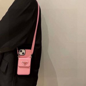 Prada crossbody card holder mobile phone case, all-inclusive material coin purse