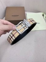 Burberry-Burberry! Men's counter metal buckle, top layer cowhide double-sided ou