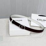Celin E New 3D Buoy Buckle Women's Belt, Italian Imported Calfskin with Brass Bu