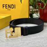 fendl Fendi Width 38Mm Men's Casual Belt Made Of Double-Sided First-Layer Cal