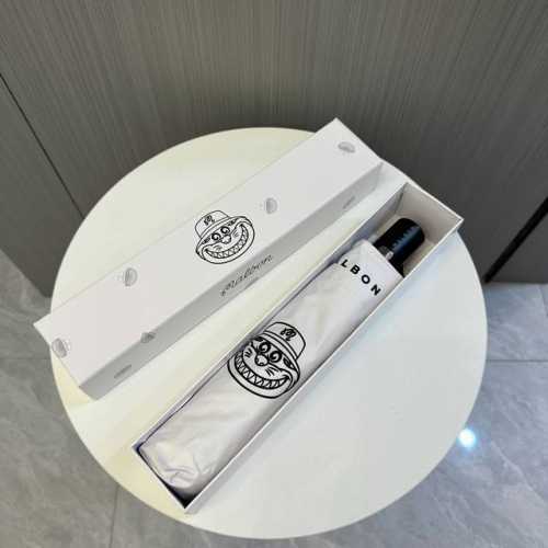 Malbon New summer style fully automatic folding umbrella Black coating sunscreen