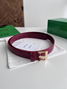 -Bv 2025 new women's crocodile pattern belt Italian crocodile pattern leather wi