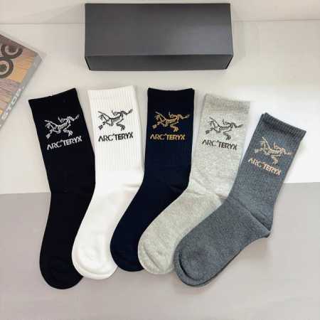 Includes 5 pairs per box. Arc Teryx 2025 Fall/Winter New Arrival Long Socks, Hi - Click Image to Close