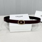 Celin E New 3D Buoy Buckle Women's Belt, Italian Imported Calfskin with Brass Bu