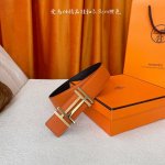 Hermes Original Hermes, 3.8cm wide imported original belt, double-sided, high-qu