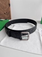 Bv 2026 Newest Men's Braided Belt, Handmade Intreccio Large Grid Braided Italian