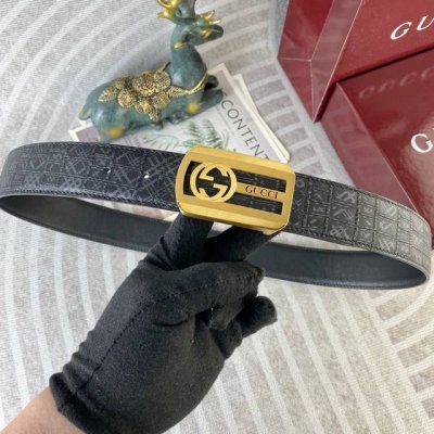 Gucci Special Leather Belt Series, Original Factory-Made Stainless Steel Buckle,