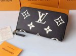 Color Black and Gray Size 19X10 Zipper Wallet Crafty Accessories, Leather Goods