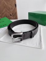 Bv 2025 Newest Men's Braided Belt, Handmade Intreccio Large Check Braided Italia