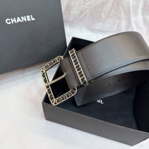 Chanel 5.5cm wide special edition braided leather belt with pin buckle and impor