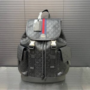 Gucci embossed Double G backpack for men and women. Original photo. Original fab