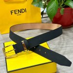 Fendi Fendi width 35mm original imported double-sided top layer cowhide with ori