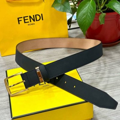 Fendi Fendi width 35mm original imported double-sided top layer cowhide with ori