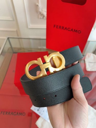 Ferragamo 3.5Cm Original Leather. Precision Brass Hardware Upgraded Version Nfc
