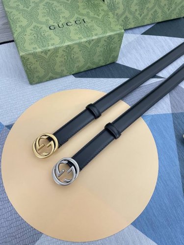 Gucci Original 25Mm Belt Body Adopts Double-Sided Imported Plain Weave, Same As