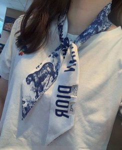 New arrival! New version of Dior Forest Beast Silk Mitzah, this square scarf is