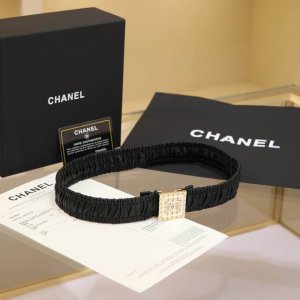 Chanel Cc square resin white and black logo, small square brass logo buckle, cal