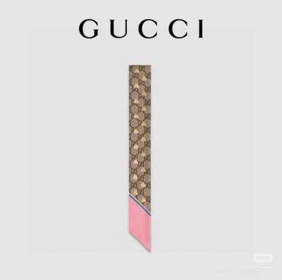 Zg Synchronous gold-plated bee Gucci double-layer silk ribbon The latest model o