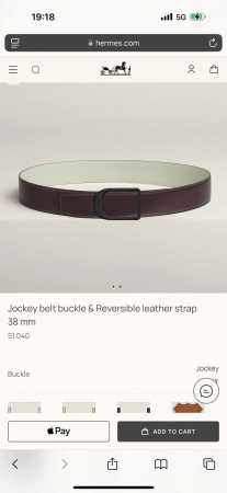Jockey premium hardware paired with imported cream-white Evercolor leather, 38mm - Click Image to Close