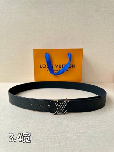 3.4 Wide Lv Aerogram Single-Sided Lychee Pattern Belt Makes The Three-Color Lv A